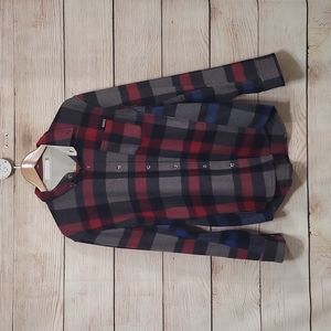 REASON XL Red Plaid Men's Long Sleeve Flannel Plaid Shirt